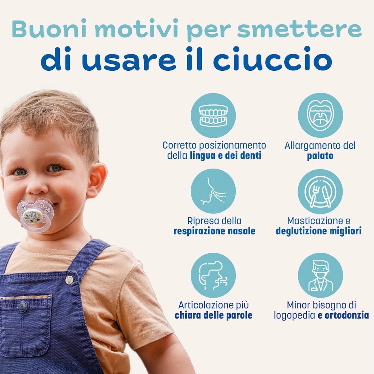CLIPP Kit - Ciuccio per lo svezzamento Stelle + 5 anelli per lo svezzamento graduale - Svezzamento a tappe, facile e delicato - Dispositivo brevettato - Prodotto in Francia - A partire dai 2 anni