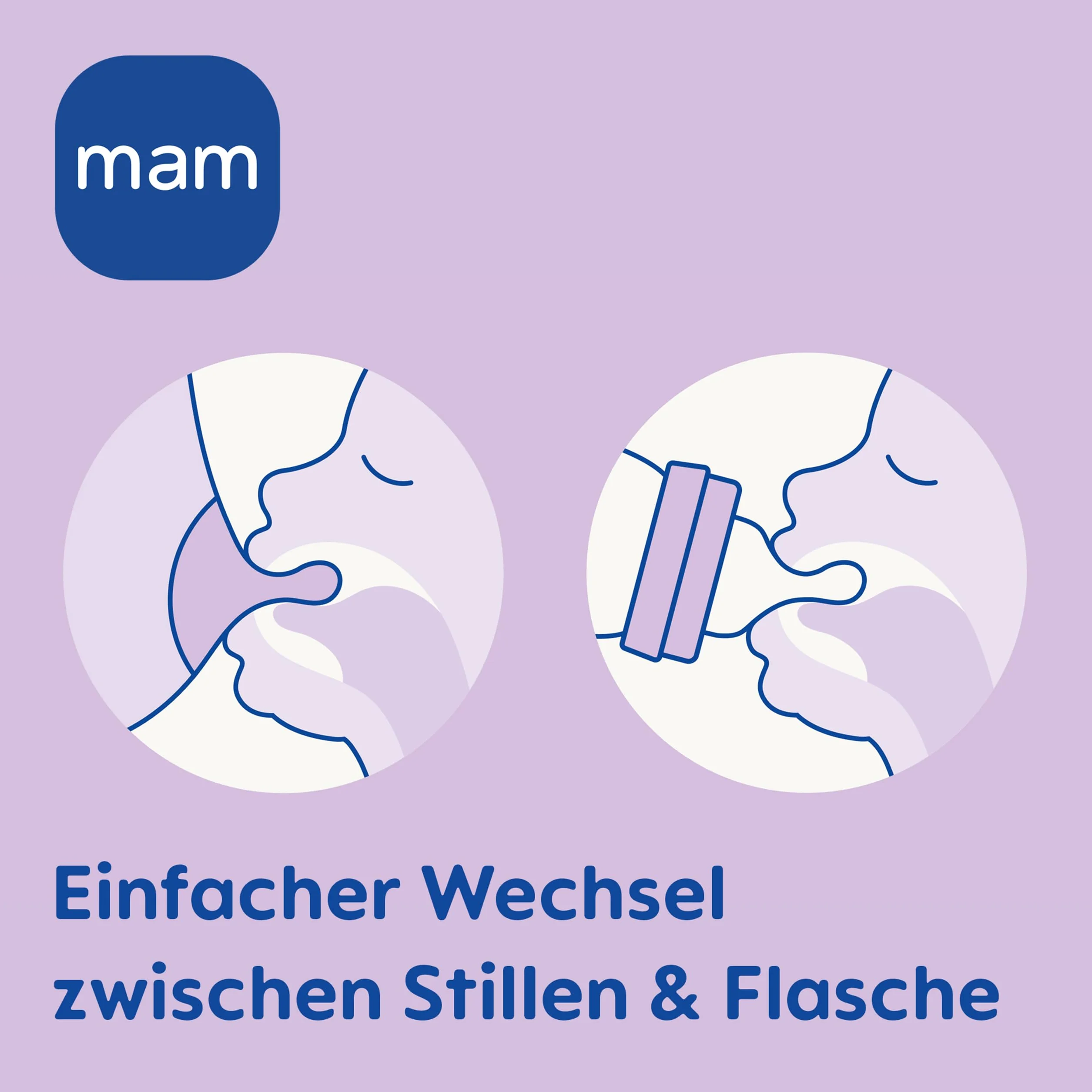 MAM Easy Start Anti-Colic Starter Set S, kit iniziale per bambini con 2 bottiglie anti-coliche (160 ml e 260 ml) con tettarella taglia 1 e ciuccio, set regalo per bambini, dalla nascita, lilla