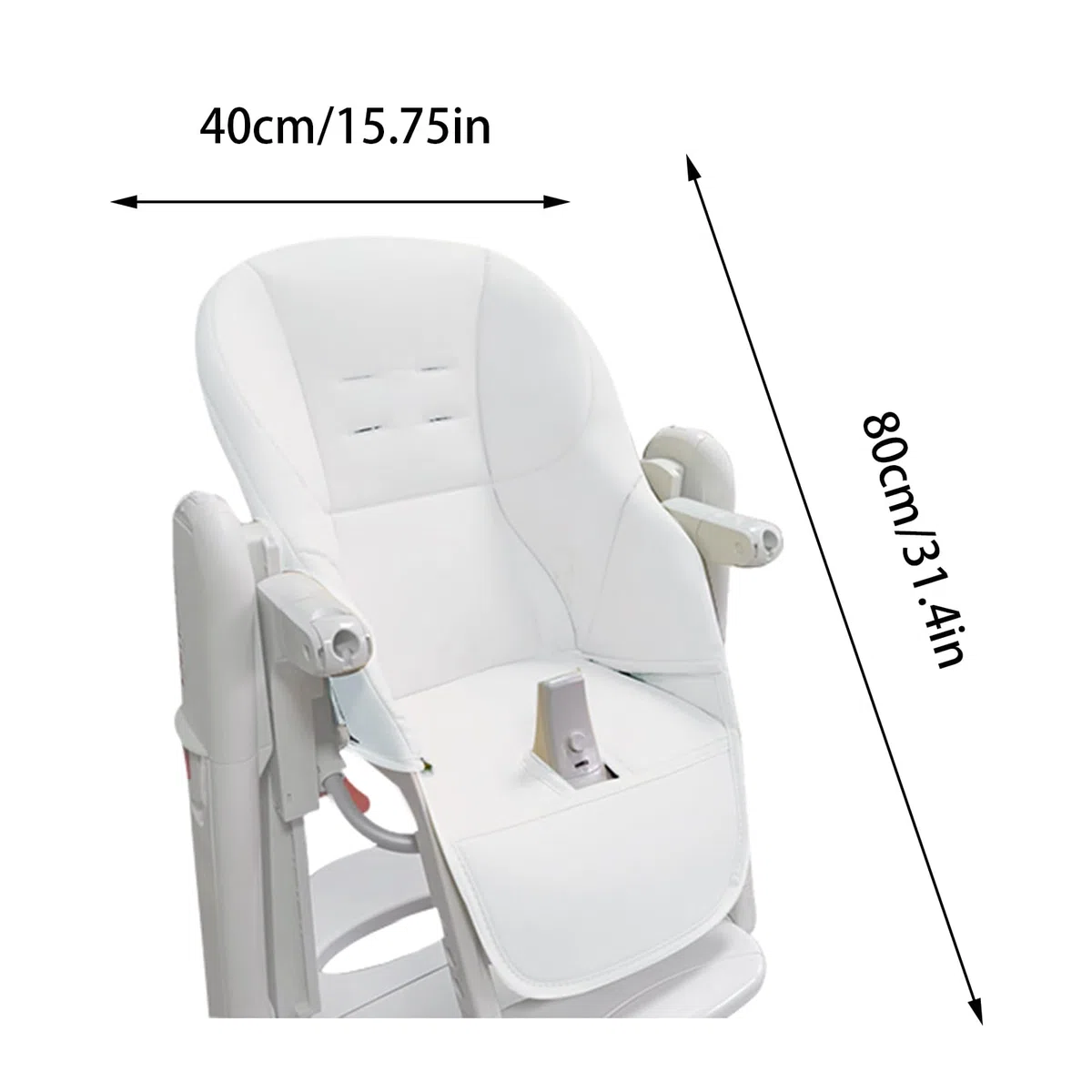 Fodera per sedia da pranzo per bambini, imbottitura per seggiolone in pelle PU, comoda fodera per cuscino per seggiolone per bambini Fodera ricambio per inserto per seggiolone per Peg Perego Tatamia