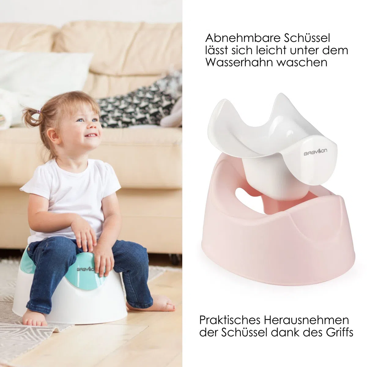 BABYLON Vasino per bambini Trio Vasino per bambini wc, colore: rosa
