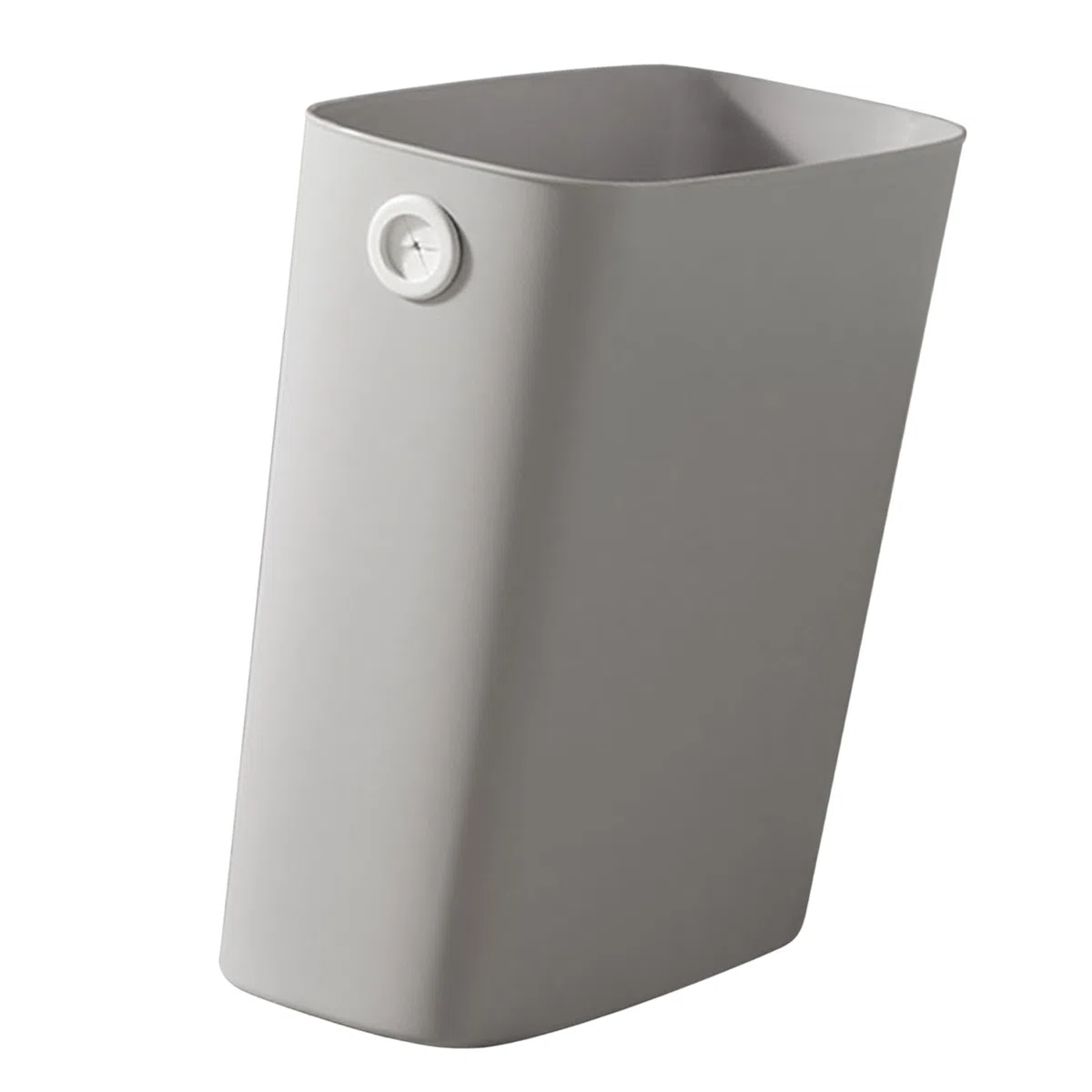 Haofy Cestino per Rifiuti in Plastica, Pattumiera Sottile con Coperchio Aperto per Ufficio Domestico, 11x10,6x5,1 (Grigio caldo)
