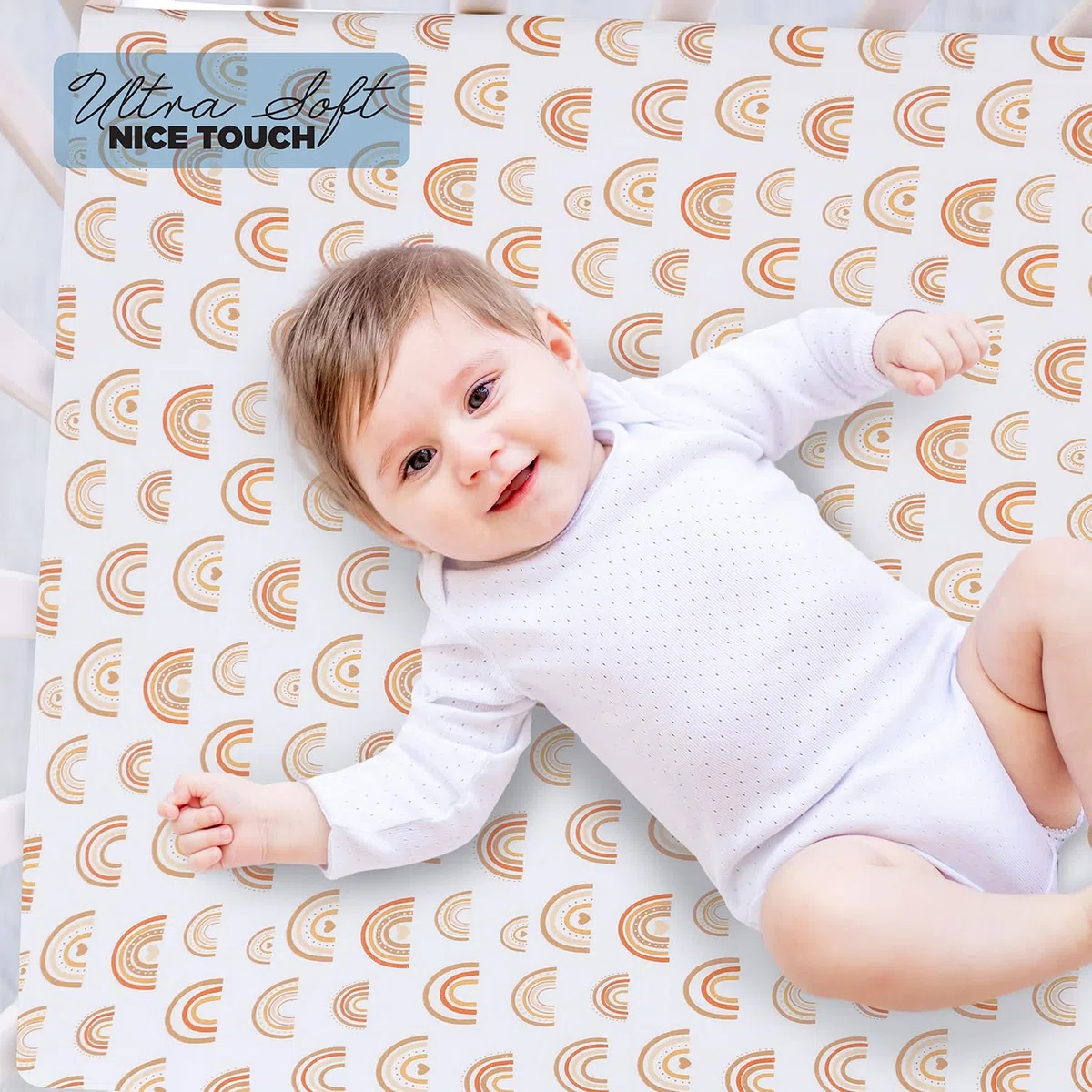 Berry & Bunny Confezione da 3 lenzuola per lettino da viaggio, 95 x 65 cm, 100% cotone, 2 lenzuola con angoli e 1 coprimaterasso impermeabile, morbide e traspiranti, per materasso per bambini, colore