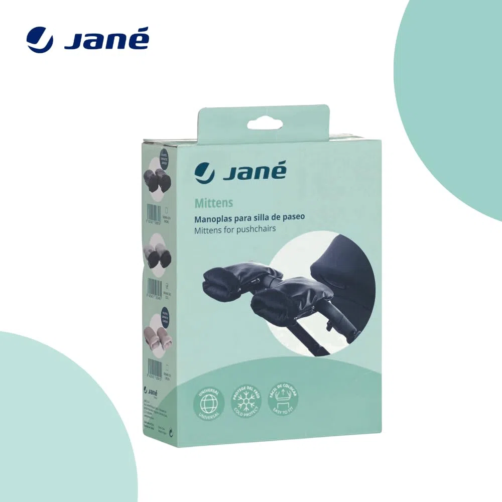 Jané Manopole Passeggino Invernali, Universali con Zip, Interno in Pile, Protezione Freddo e Vento