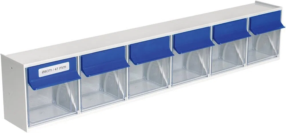 hünersdorff Contenitore trasparente/scatola di immagazzinaggio/chiavistello per un sistema ottimale di cuscinetti MultiStore in plastica ad alto impatto (PS), n. 6