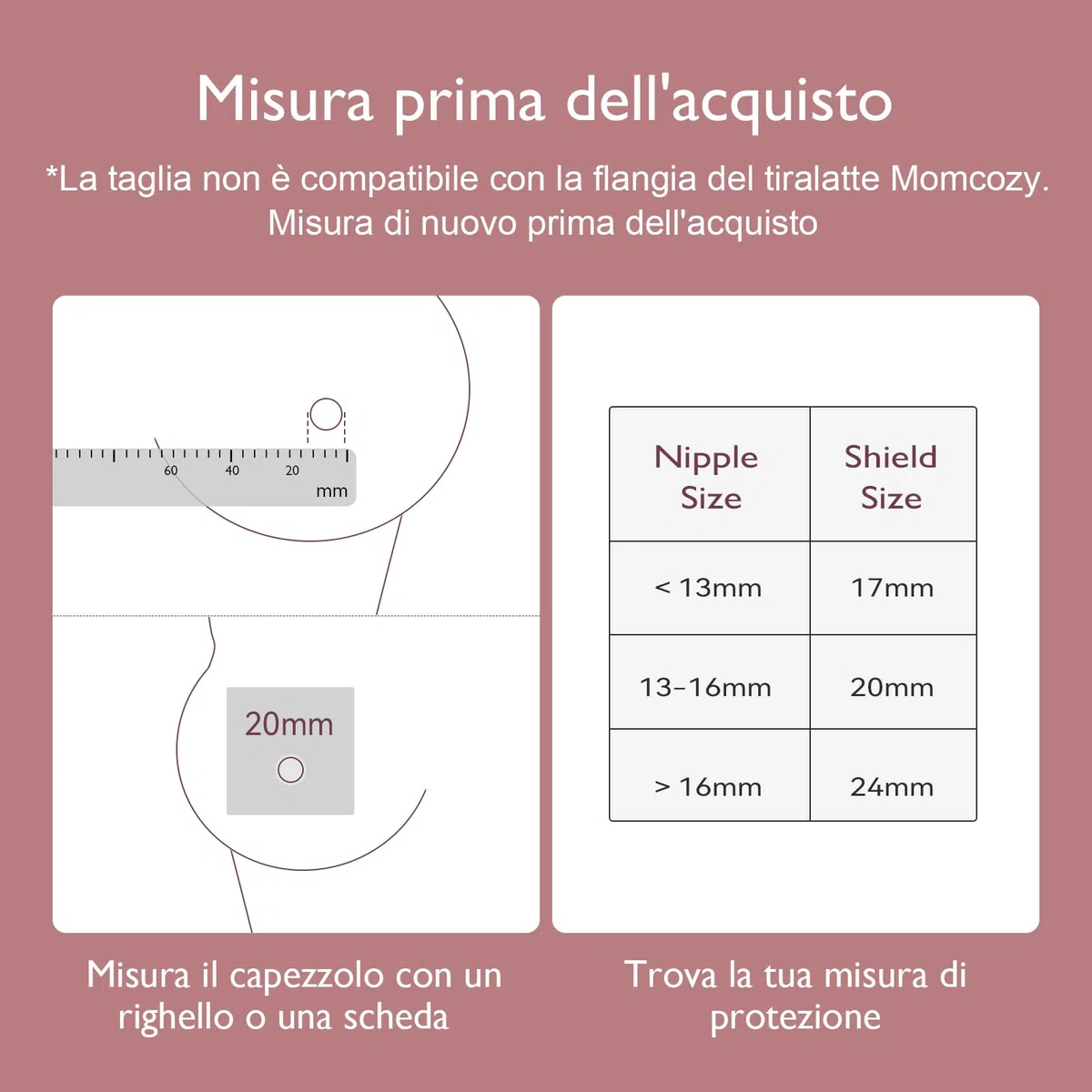 Momcozy Scudi per capezzoli, 100% silicone alimentare, ultra sottile e super morbido, realizzato senza BPA/BPS per difficoltà di allattamento, 20 mm