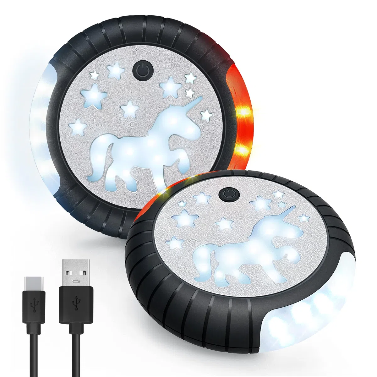 Dusor Luce Passeggino Luce Ricaricabile USB per Passeggino, 27 LED Pro Luce Passeggino 2 Effetti di Illuminazione, IPX6 Impermeabile Passeggino Adatto per Tutti i Passeggini (2 pezzi)