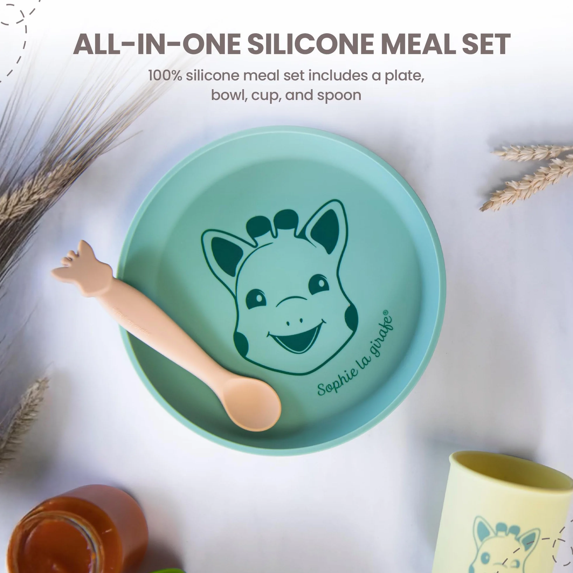 Sophie la Girafe - Set Pappa Silicone 4 Pezzi - Da 6 Mesi