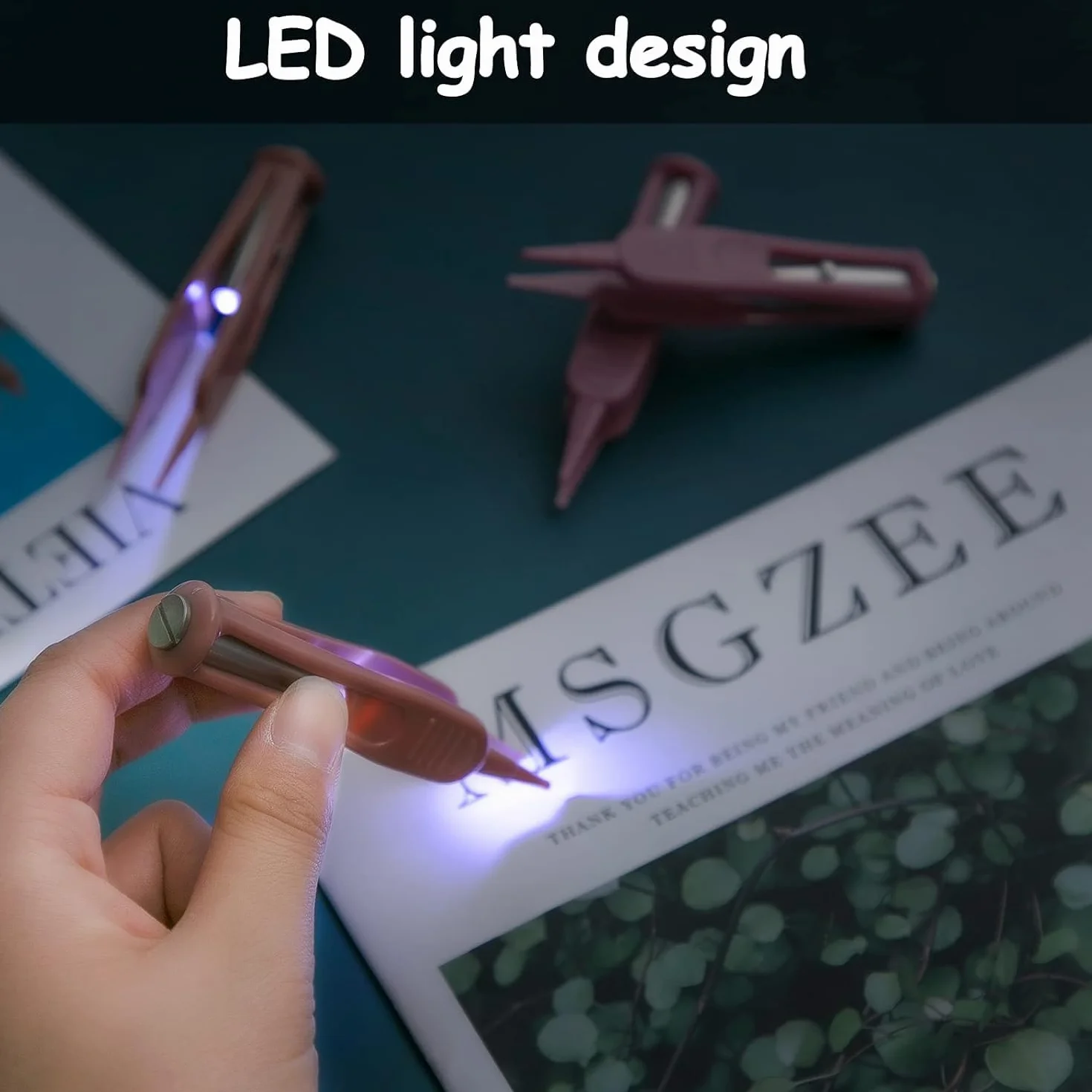 Pinza Nasale per Neonati Antiscivolo Testa Rotonda Sicurezza Orecchio Naso Ombelico Strumento Clip Cleaner con Luce LED per Ragazzo Ragazza