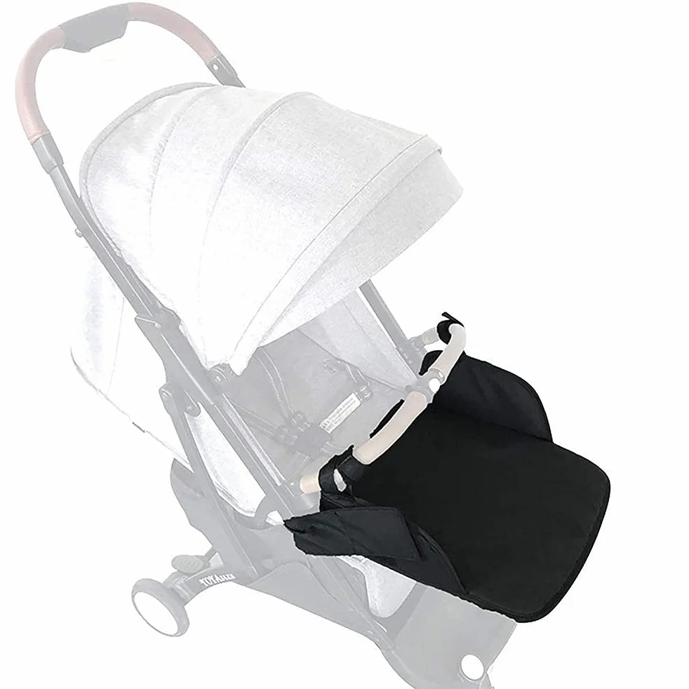 SIXRUN Poggiapiedi per Passeggino Accessorio Universale per Passeggino Supporto per Piede Regolabile in Tessuto Oxford 35x30x4 Cm per un Comfort Prolungato Vestibilità (BLACK)