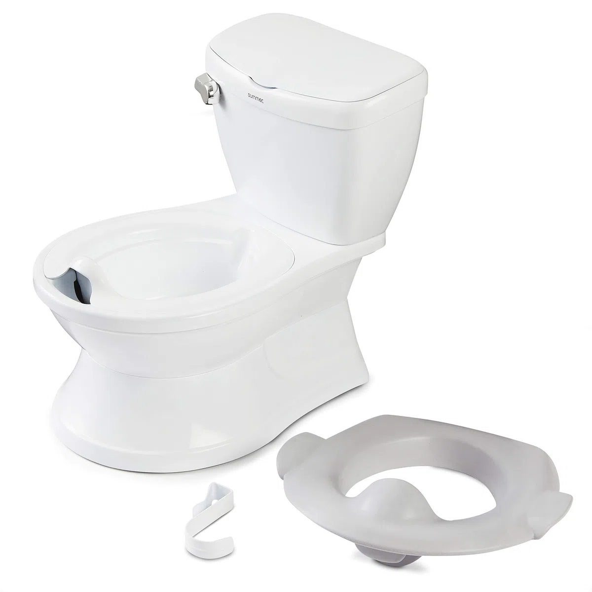 Vasino Sonoro Bambini 2-in-1 che si trasforma in riduttore WC! Summer Infant Train & Transition, divertente transizione alla toilette da adulti, tavoletta rimovibile, suono sciacquone, porta salviette