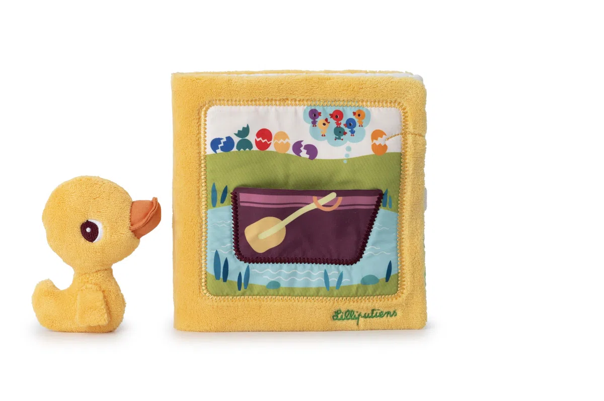 LILLIPUTIENS - Libro di attività in Stoffa - Tema della Fattoria - Libro per Bebè 12 Mesi - Impara i Colori, Gli Animali - Sviluppa Il Tatto - A Partire da 18 Mesi