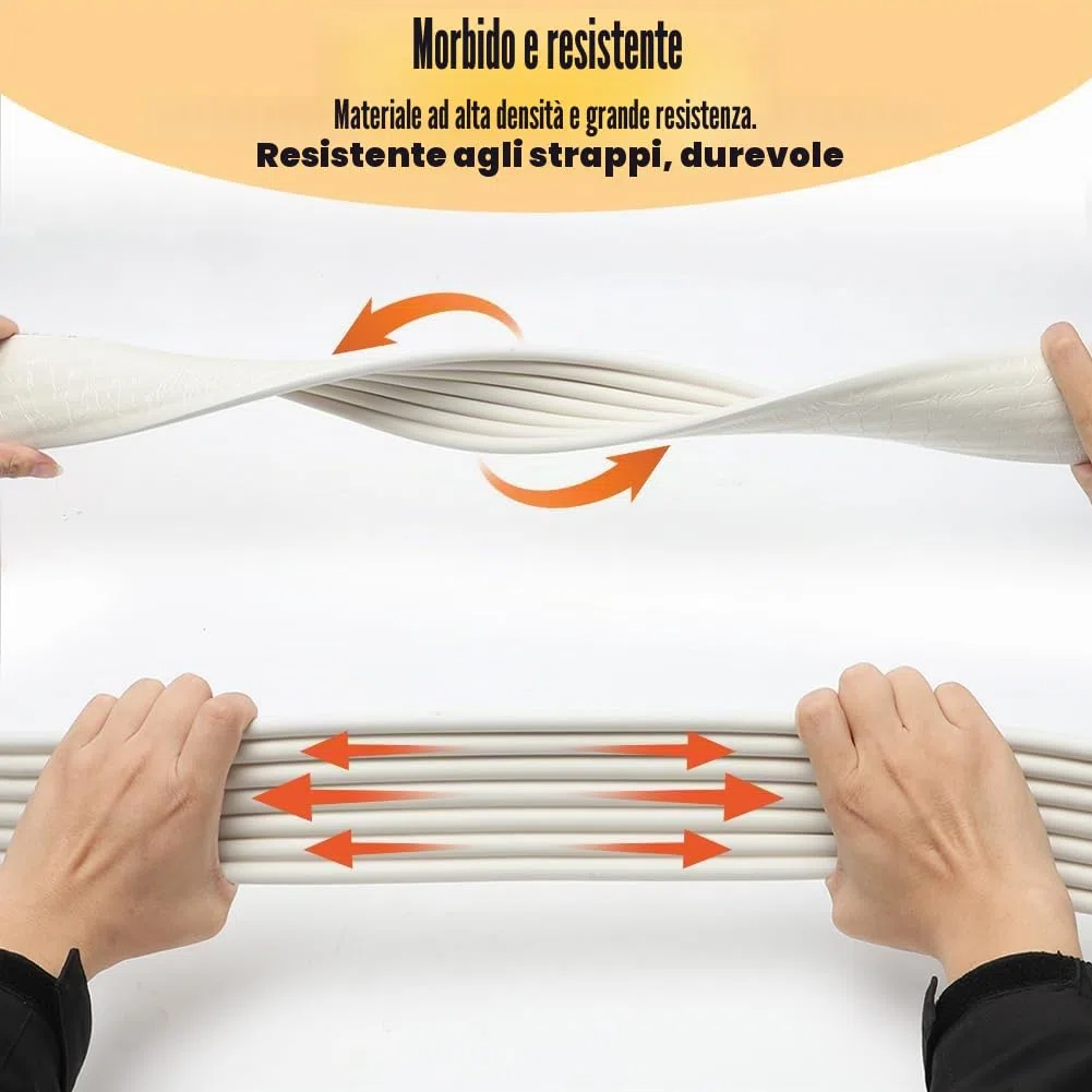 RANJIMA Universale Protezioni 500cmx80mmx8mm, Multiuso Schiuma Protezioni per Bordi Autoadesivo Sicurezza dei Vostri Bambini e Neonati, Protettiva Antiurto Bordi Protettivi Angoli delle Pareti,Mobili