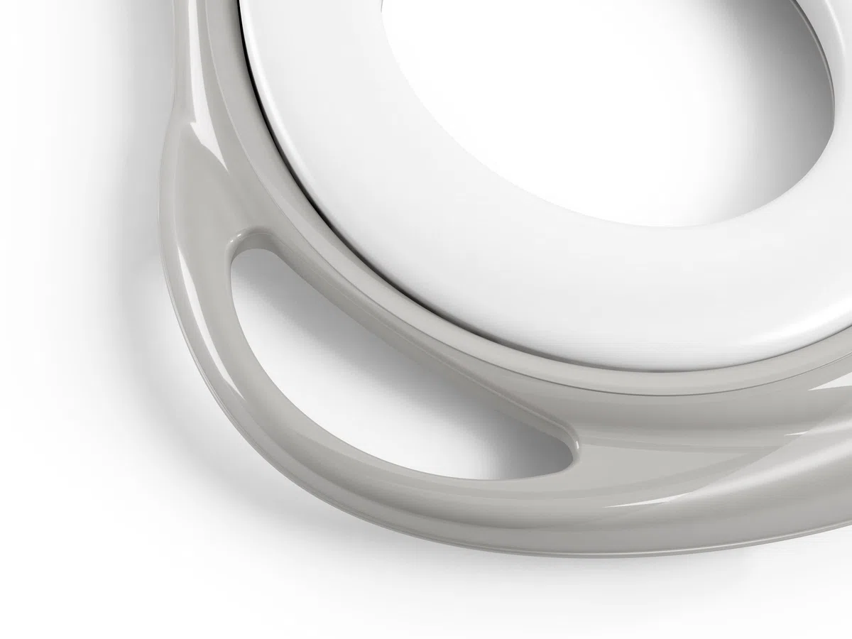 OKBABY Pinguo Soft Riduttore per WC con Morbida Seduta Imbottita, Grigio