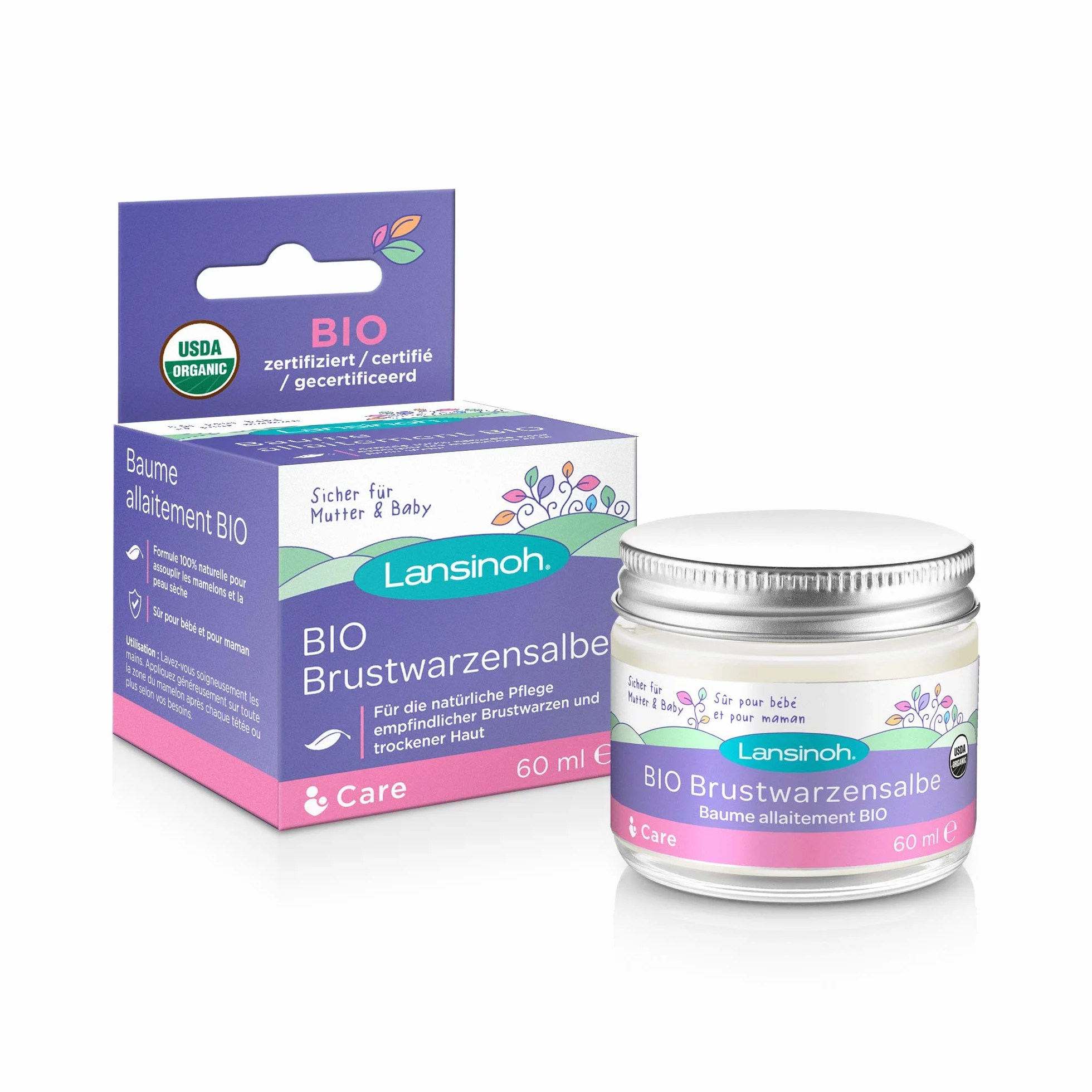 Lansinoh Bio Brustwarzensalbe, 60 ml Unguento