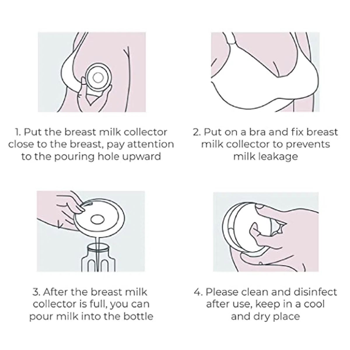 2 conchiglie anti-perdite per il latte materno, in silicone, per conservare il latte materno, con scatola