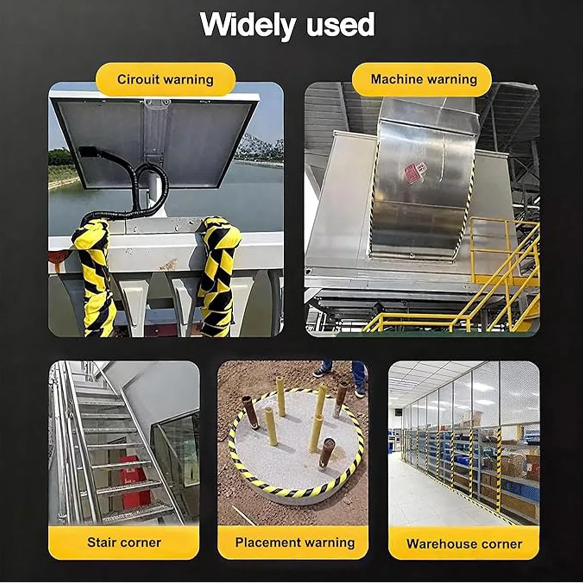 Paraspigoli da parete – Strisce adesive antiurto, protezione in schiuma a L, antiurto, di sicurezza nero-giallo, resistente, resistente al fuoco, per tavolo, porta 'armadio, garage
