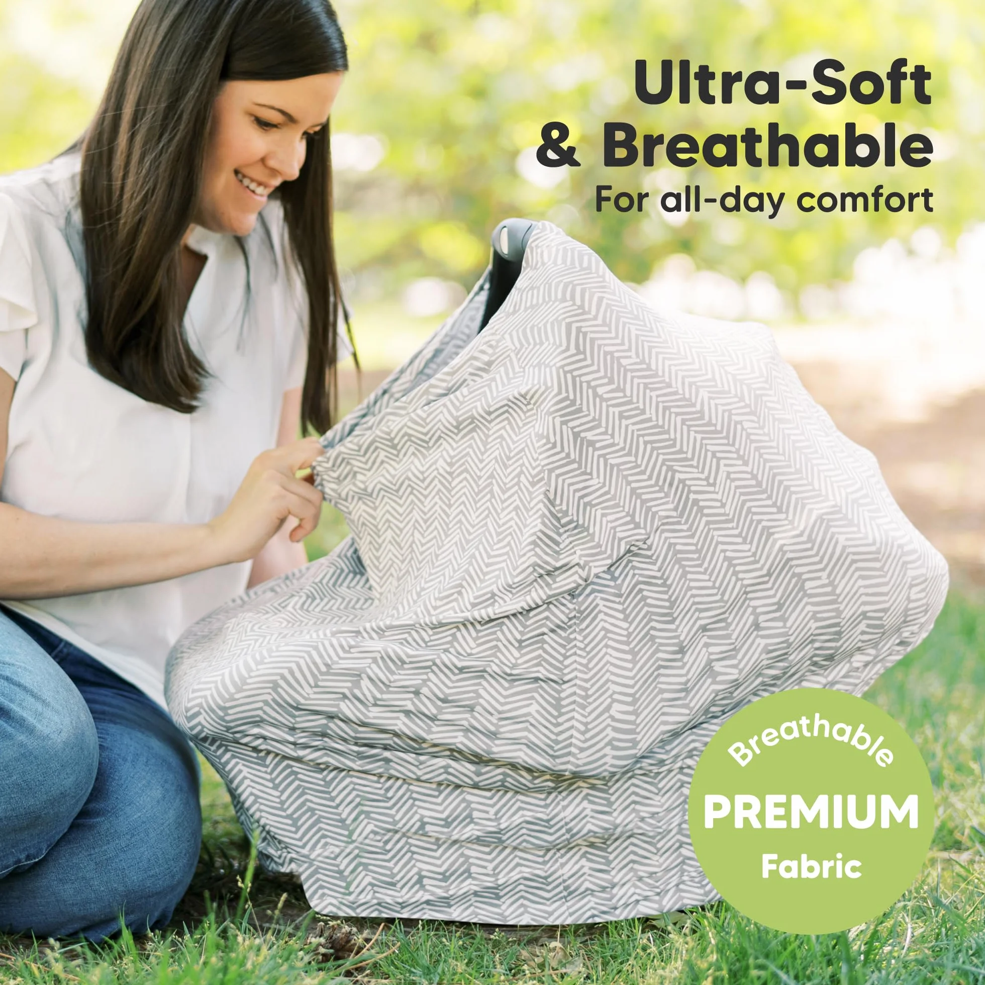 KeaBabies telo allattato per viaggiare - Multifunzionale, morbido e traspirante Nursing Breastfeeding Cover, rivestimento per sedili per neonati, rivestimento per carrozzine per bambini (Herringbone)