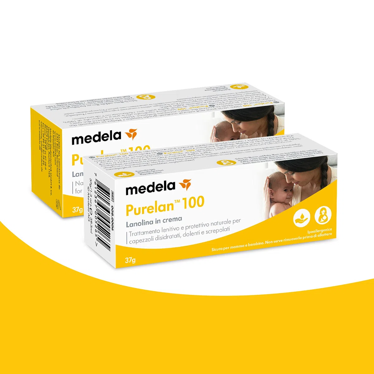 Medela Purelan 100 Crema alla Lanolina per Capezzoli, 37 g, Cura del Seno, Ragadi, Idratazione, Cura Naturale, Ipoallergenica