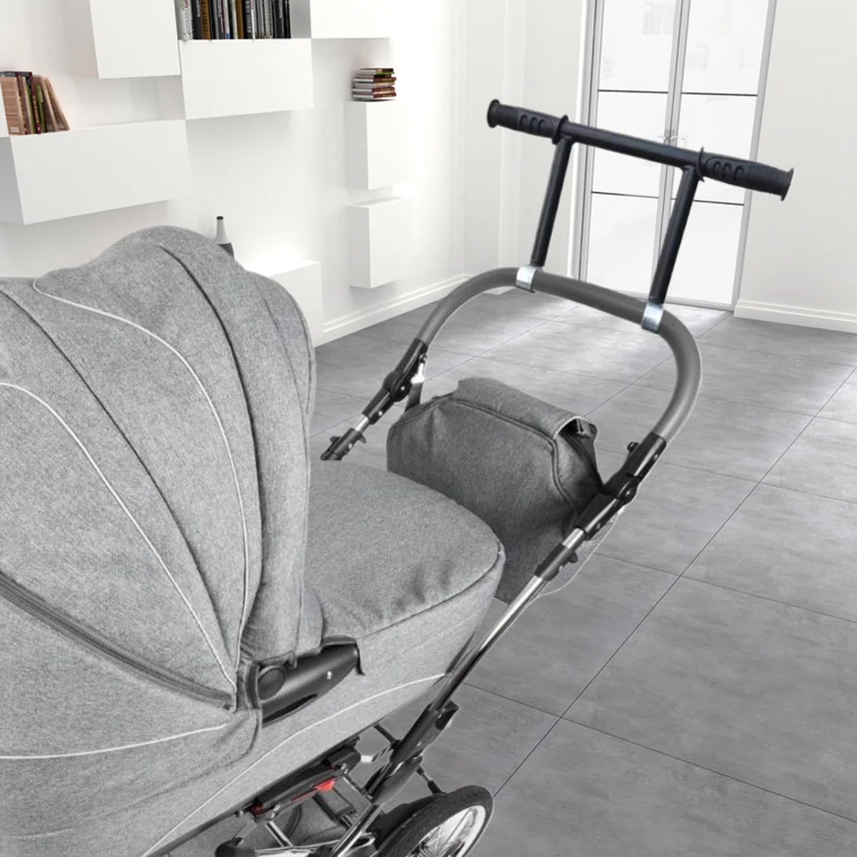 Prolunga per maniglia del passeggino, diametro 28 mm..Maniglia per passeggino per bambini, maniglie di estensione rialzate da 6, 7 ​​pollici, prolunga per manubrio in plastica per carrello, passeggi