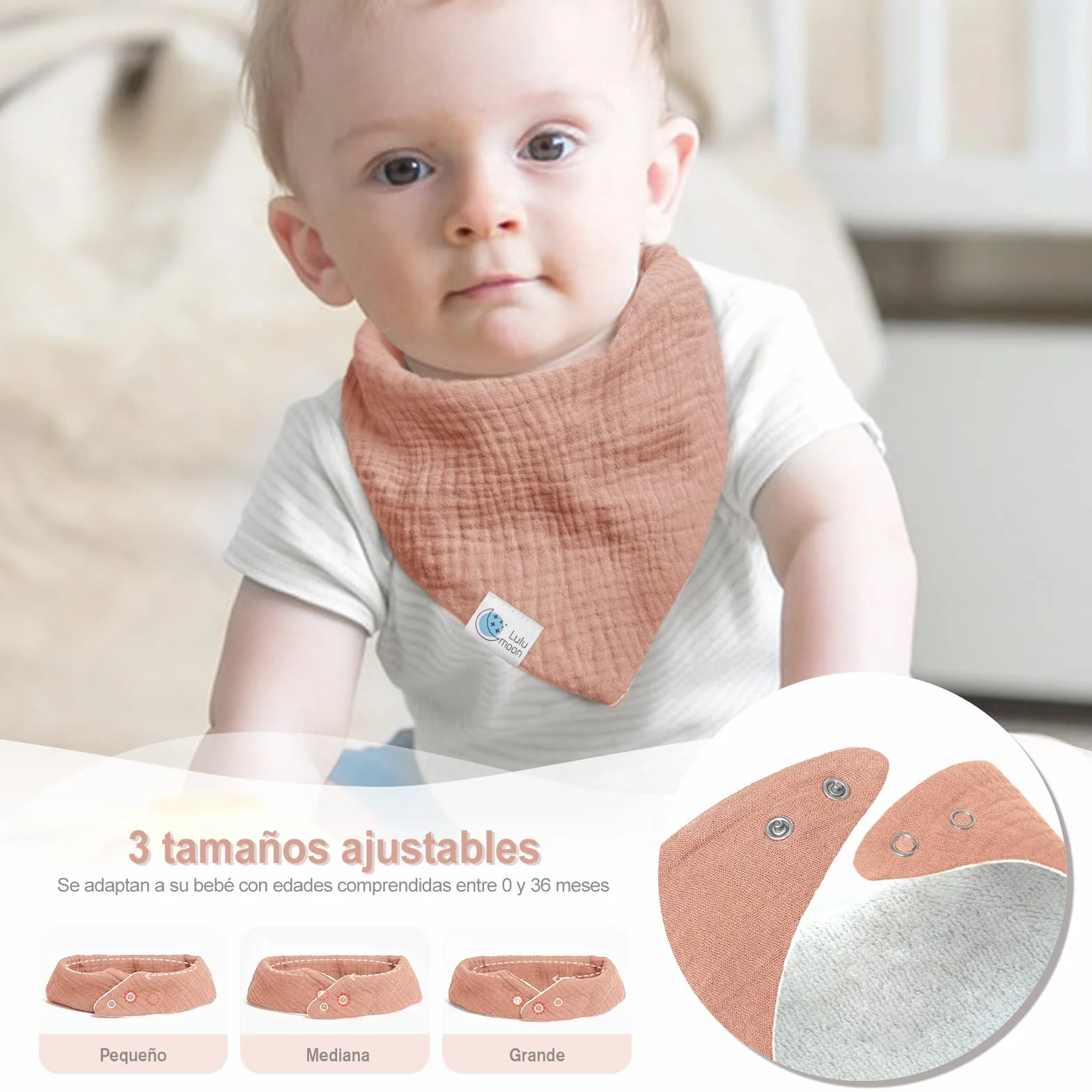 lulumoon bavaglino neonato bavaglini neonata bavaglini bandana für per bambino e bambina 6 pezzi