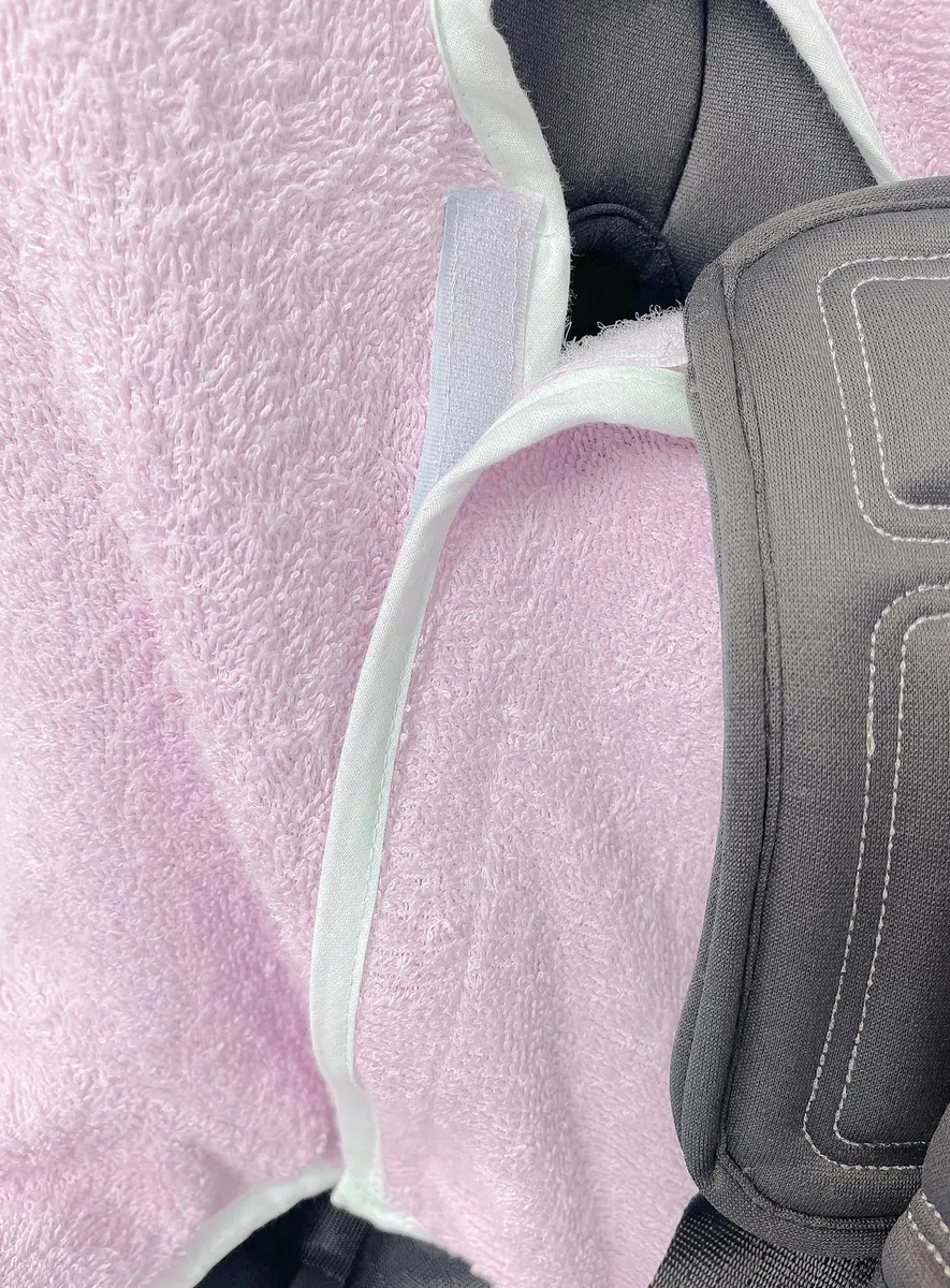 Andy & Helen 9001MAXI Copri Seggiolone Auto Spugna Maxi di Cotone 100% Copriseduta Universale, Antiallergico per Bambino e Neonato - Made in Italy (Rosa)
