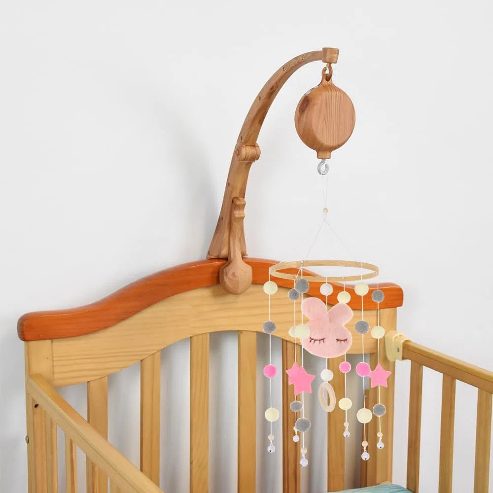 Motore Mobile per Culla, Carillon per Bambini Neonato, Babe Carillon per Culla con Campana e 35 Melodie, Carillons Mobile a Batteria Riproduce,Lettino Neonato Mobiles Musicale Appeso Campanello