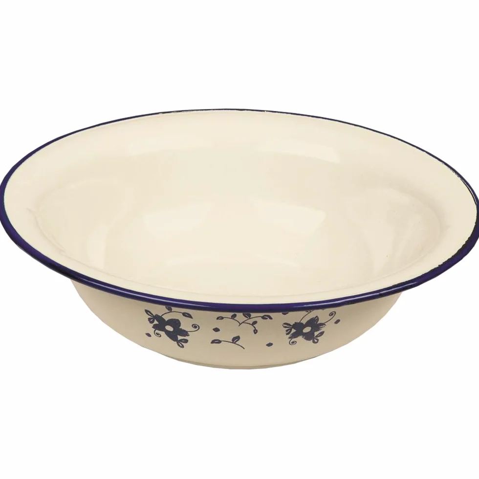 IBILI PALANGANA Sena 32 CMS, Acciaio Inox, Bianco/Blu, 32 x 32 x 7 cm