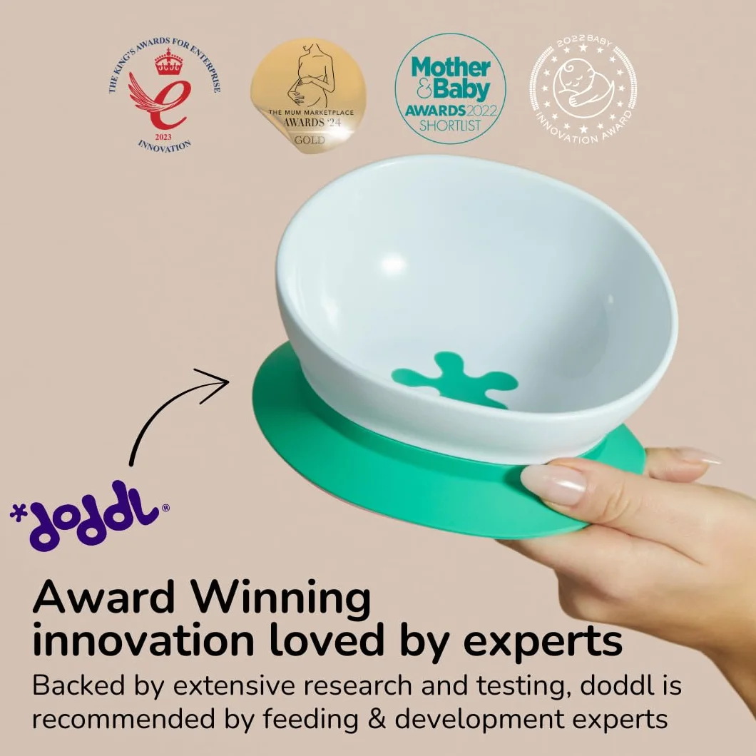 doddl Ciotola 2 in 1 per bebè e bambini con ventosa