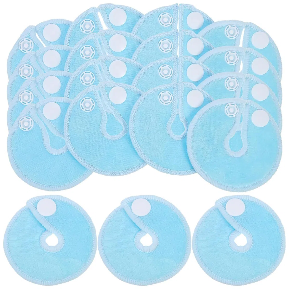 Confezione da 28 coperture per bottoni a G per tubi, in cotone, per allattamento addominale, riutilizzabili, accessori per l'alimentazione dei bambini, 7,6 cm