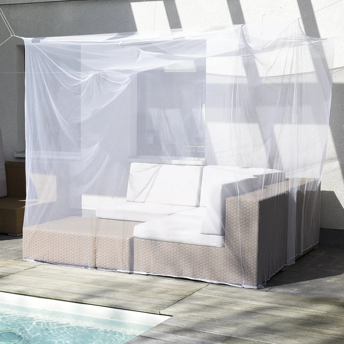 Grande Zanzariera per Letto Matrimoniale 200x220x200cm - Protezione dalle Zanzare per Camera da Letto, Giardino e Viaggi - Borsa per il Trasporto e Set di Montaggio inclusi.