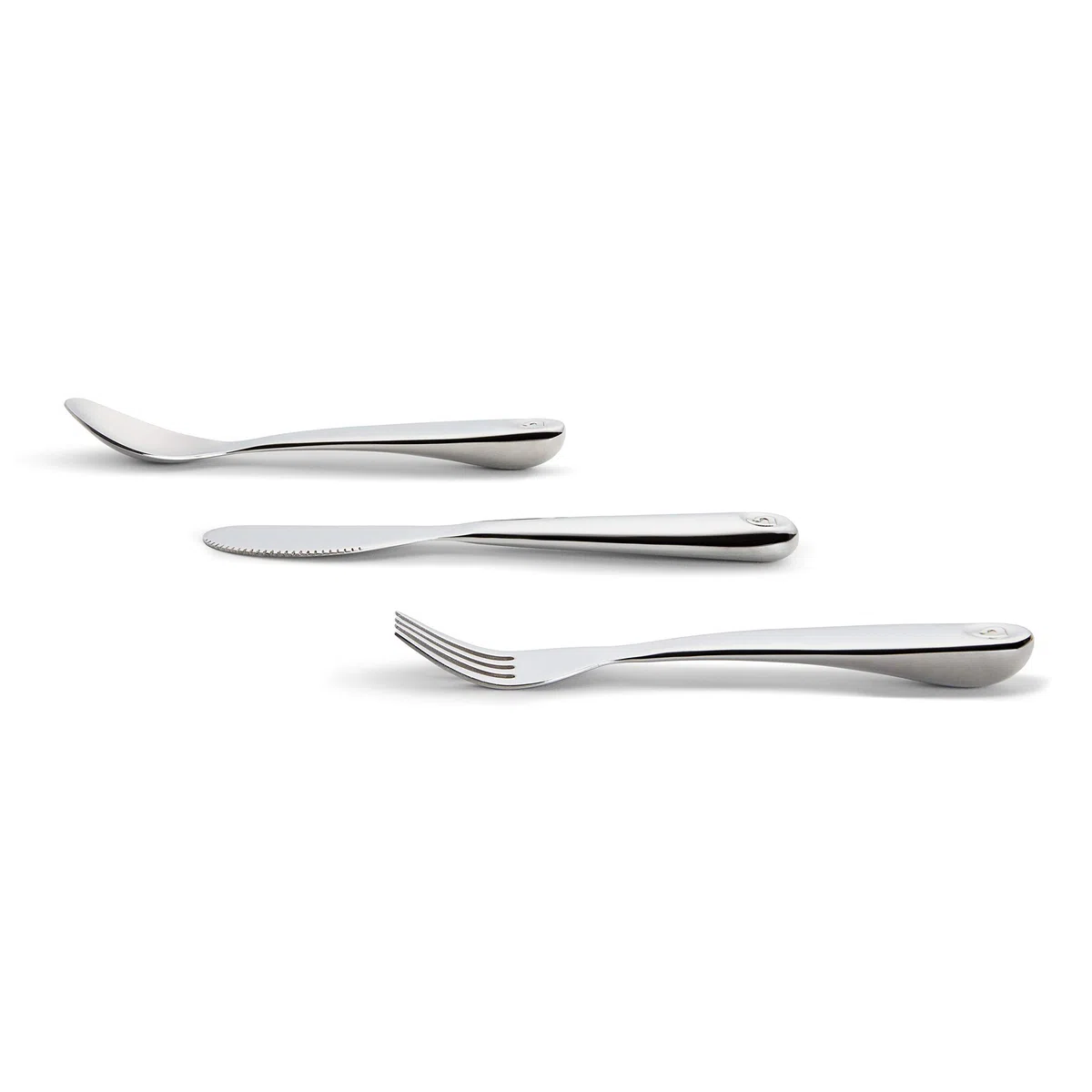 Munchkin Polish Ergonomically Designed Stainless Steel Toddler Cutlery Set, Includes Fork, Knife and Spoon