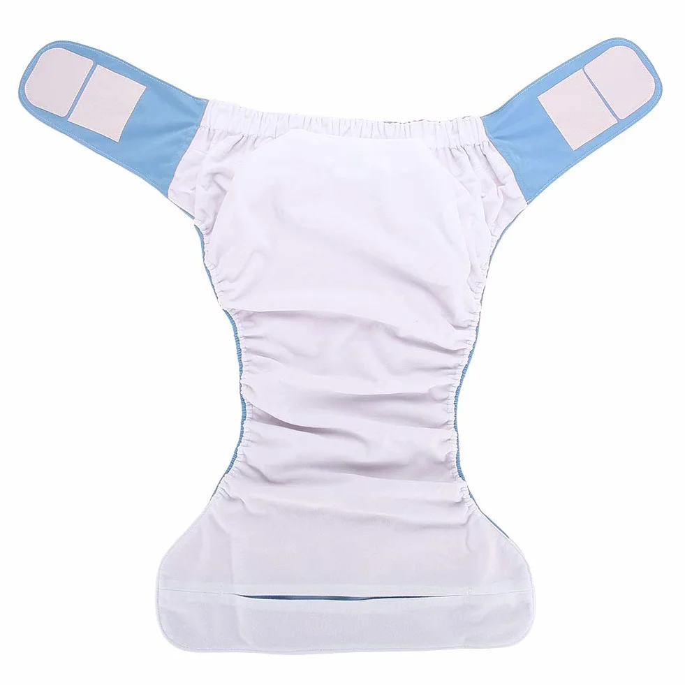 Pannolini di stoffa Pannolini per incontinenza Adulti Regolabile Lavabile Tasca a doppia apertura Riutilizzabili Pannolini di stoffa a prova di perdite per assistenza ai disabili (Blu)