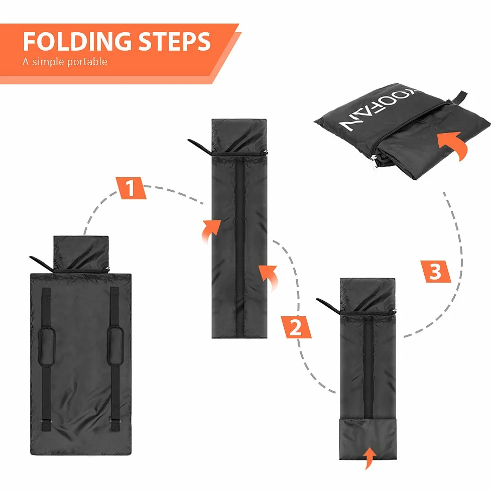 YOOFAN Controllo Gate Borsa da Viaggio con Zaino a Tracolla per Passeggini, Seggiolini Auto, Carrozzine, Booster, Sedie a Rotelle, Resistente all'acqua - Ottimo per Aereo e Bagagli (Nero)