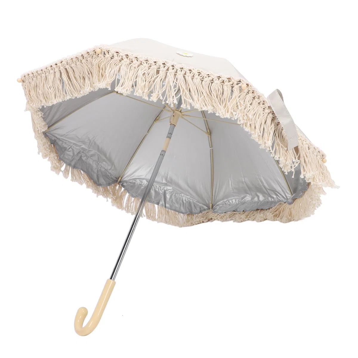 dsheng Ombrelloni da Esterno per Bambini, Ombrellone per Passeggino con Morsetto Regolabile, Ombrellino per Protezione UV per Bambini per Carrello Sedia a Rotelle Sedia da (Beige con