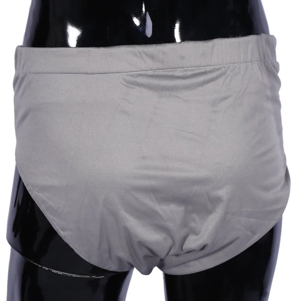 Nikou Pannolini Lavabili per Adulti, Riutilizzabile Biancheria Intima Mutande Incontinenza, Lavabili e Regolabile, Pantaloni per Pannolini traspiranti (Colore : Grigio)