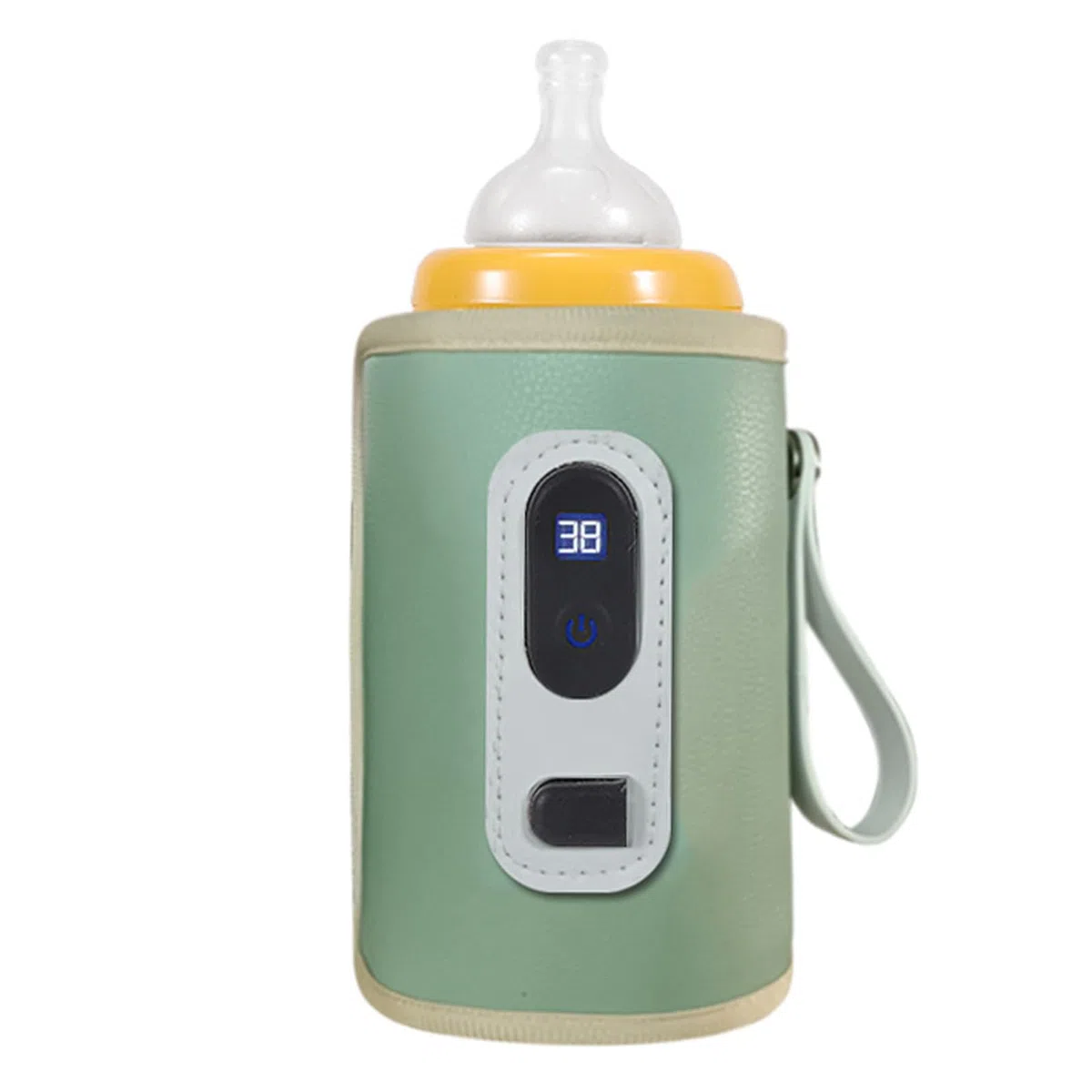 TOPINCN Scaldabiberon per Neonati 5 velocità Scaldabiberon Portatile Scaldabiberon per Neonati con Display a LED Scaldabiberon USB per Viaggi in Auto (Verde)
