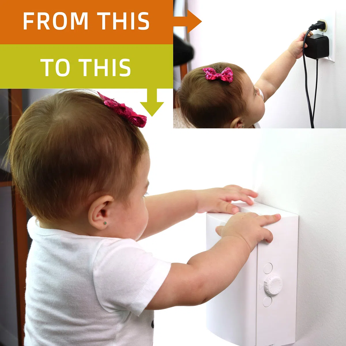Scatola di copertura per presa di sicurezza per bambini [in attesa di brevetto] Doppia serratura per una migliore prova del bambino funzionamento più facile Semplice installazione in 3 fasi con viti