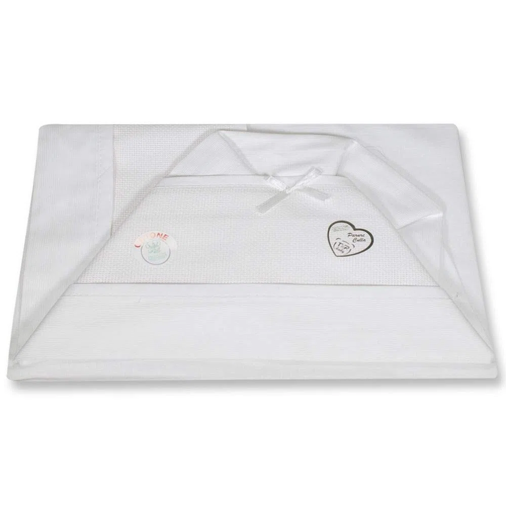 Coppia Culla Neonato Da Ricamare Tela Aida T&R Piccole Emozioni-Bianco