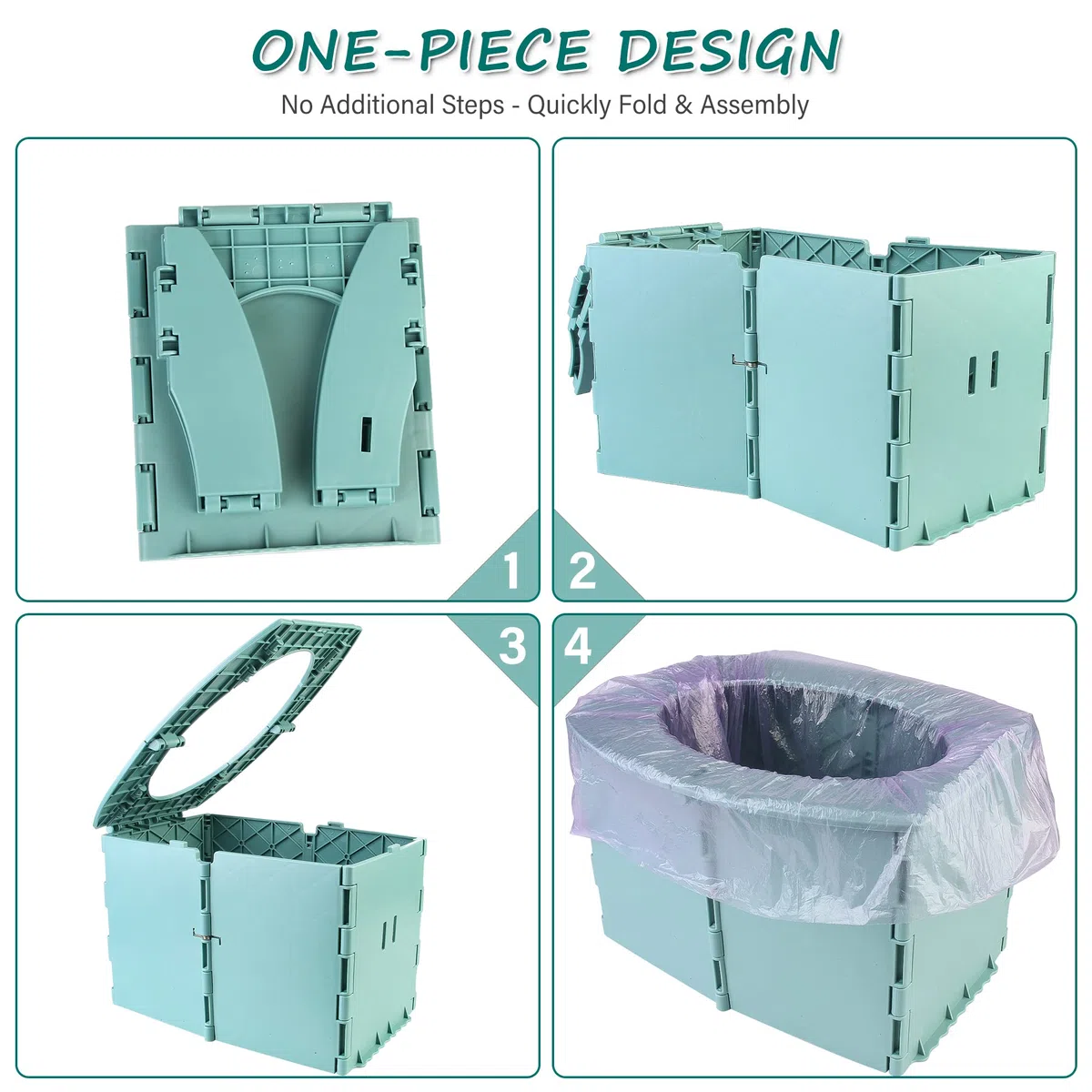Toilette per Bambini Portatile, Vasino per Bambini,Pieghevole Toilette per Bebè,Pieghevole Sedile per WC,Plastica Ecologica ABS, Viaggi All'Aperto o Allenamento Vasino, Verde