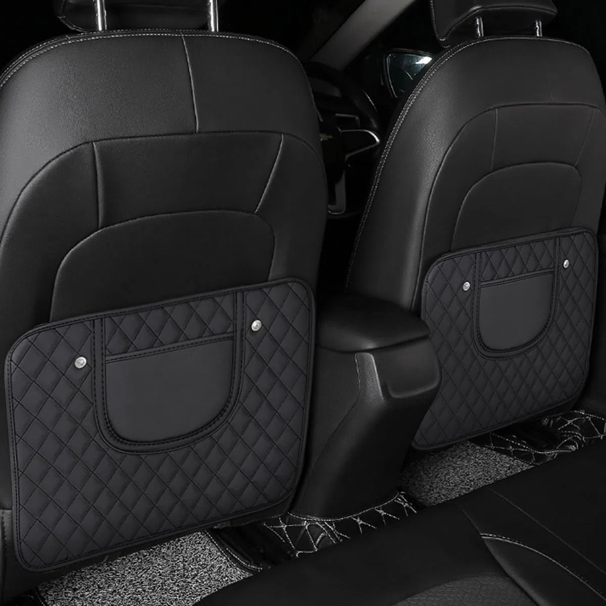 Cuscinetti Anti-Calci Seggiolini Auto per BYD Seal U 2024, Protezione Sedile dello Schienale Auto Proteggi Sedile Accessori 2 Pezzi,Black