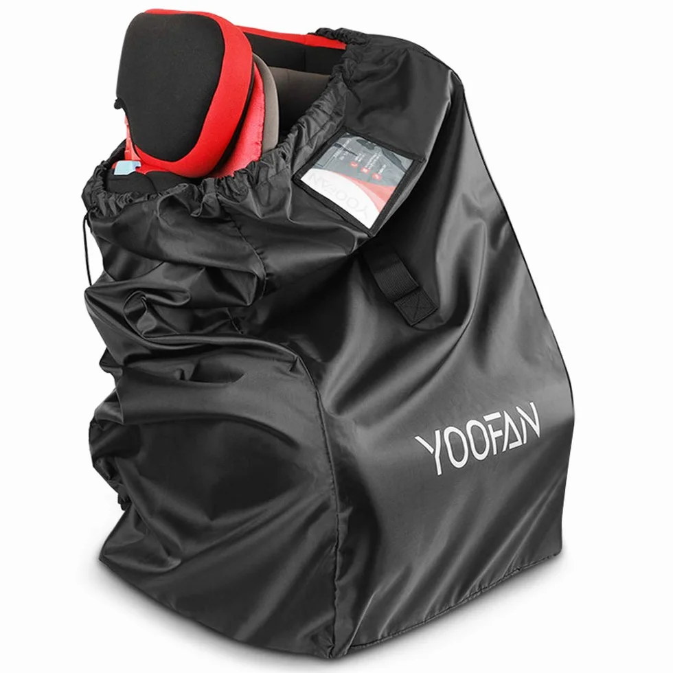 YOOFAN Controllo Gate Borsa da Viaggio con Zaino a Tracolla per Passeggini, Seggiolini Auto, Carrozzine, Booster, Sedie a Rotelle, Resistente all'acqua - Ottimo per Aereo e Bagagli (Nero)