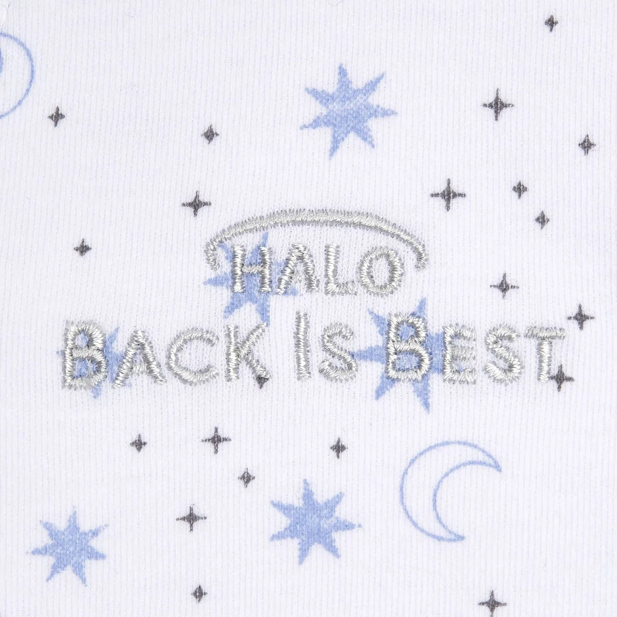HALO - Sacco nanna Sleepsack, da 1,5 tog, 100% cotone, coperta per neonati unisex, 3-6 mesi, motivo con lune, blu
