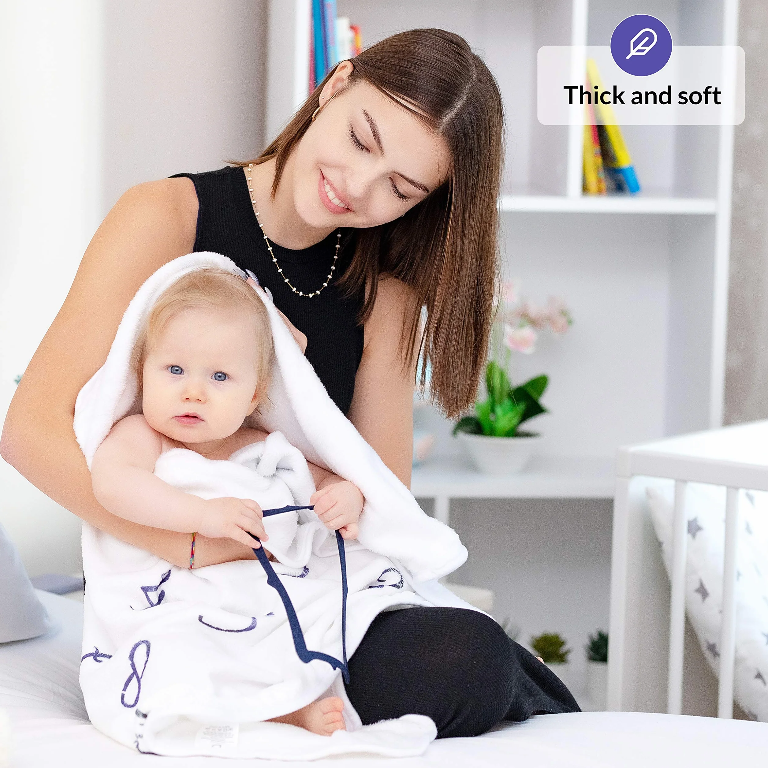 ODOXIA Coperta Mesi Neonato Maschio O Femmina, Unisex | Coperta Mesi Bambino Con Immagini | Regalo Personalizzato Per Neomamme | Traccia La Crescita E L’età | Morbida, Spessa, Grande