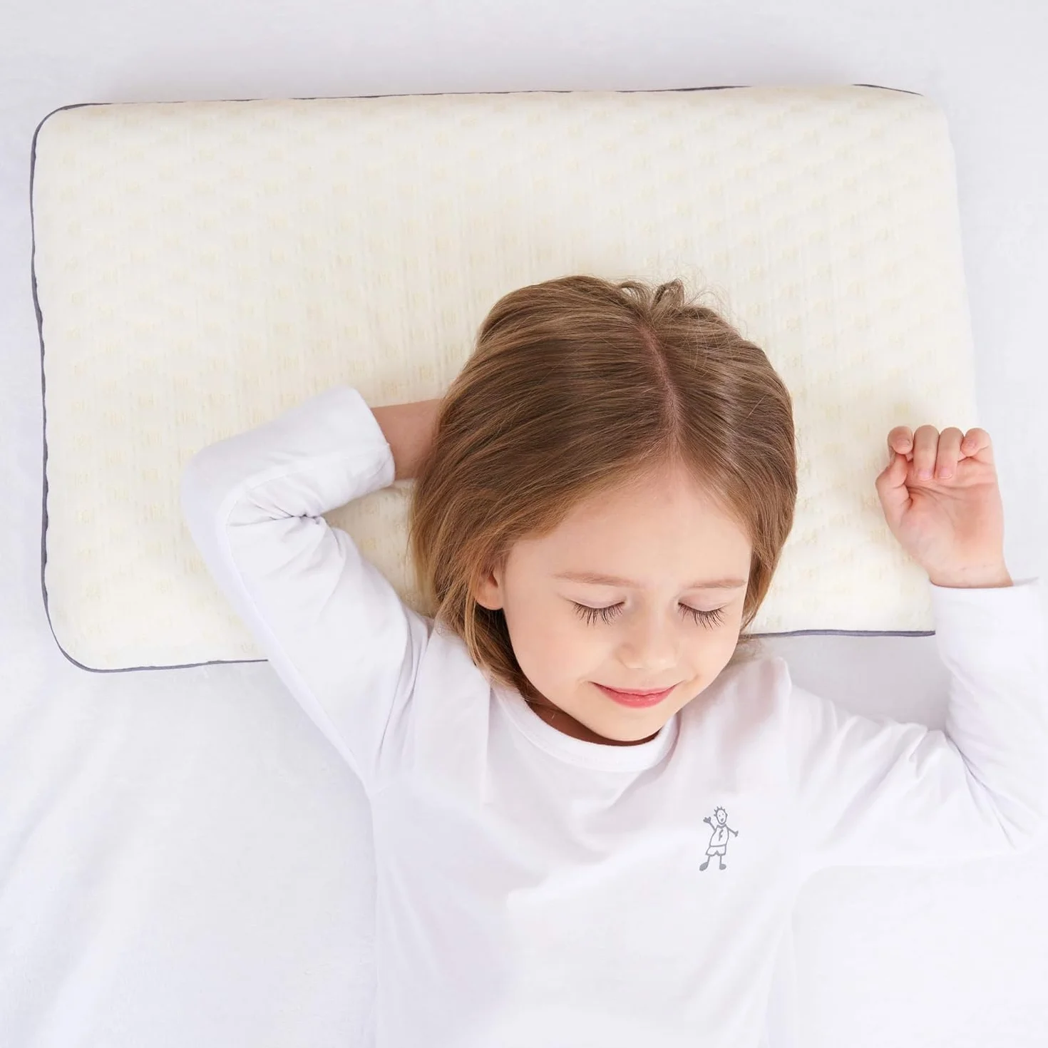 Cuscino per Bambini Oeko-Tex Memory Foam Cuscino ipoallergenico Cuscino per Bambini per Ragazzi e Ragazze (3-8 Anni)