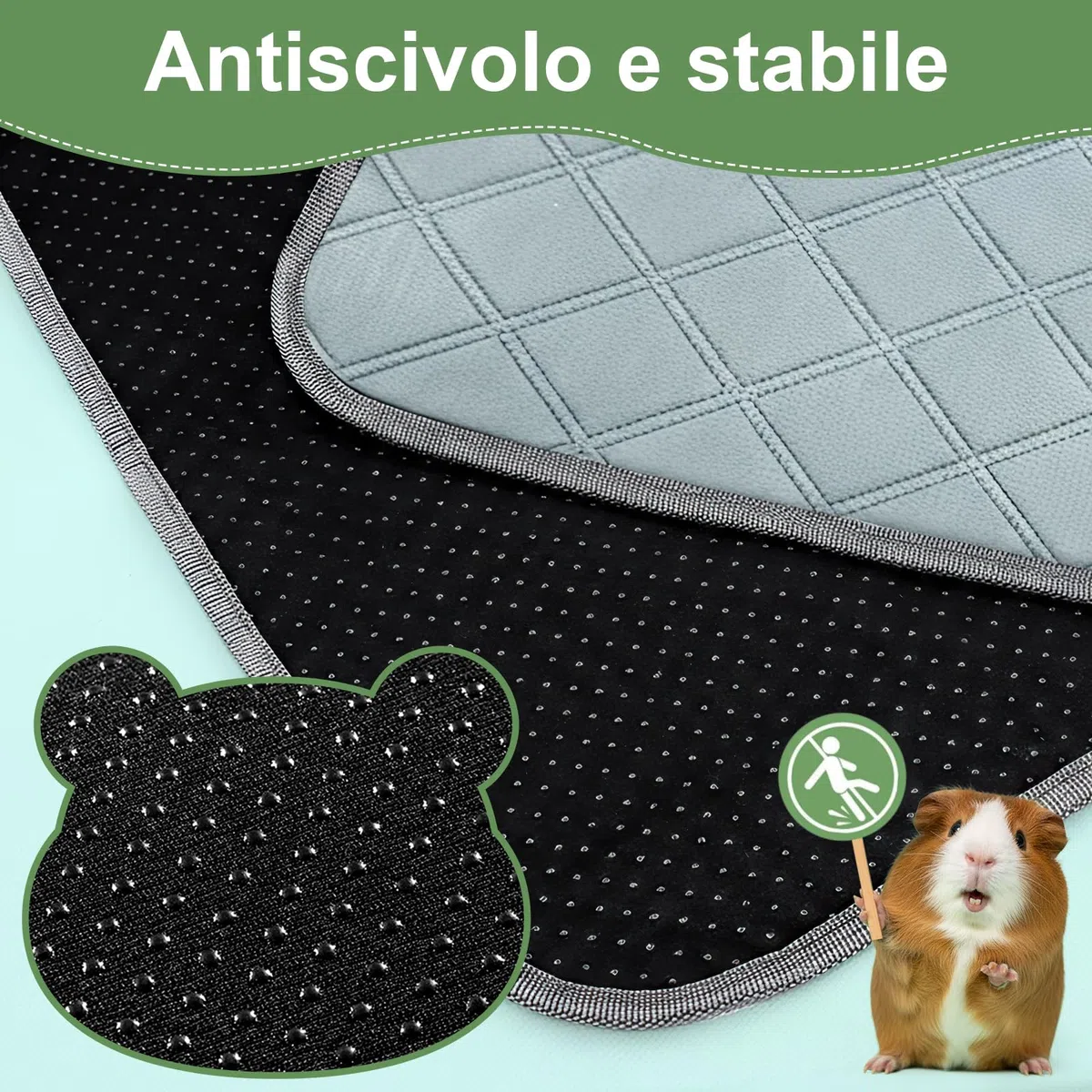 3 Coperchi Anti-Urina Riutilizzabili per Cavie - Super Assorbente & Anti-Scivolamento, Accessorio Ideale per Gabbia, Casa e Recinto Interno di Cavie(3, 60 * 45cm)