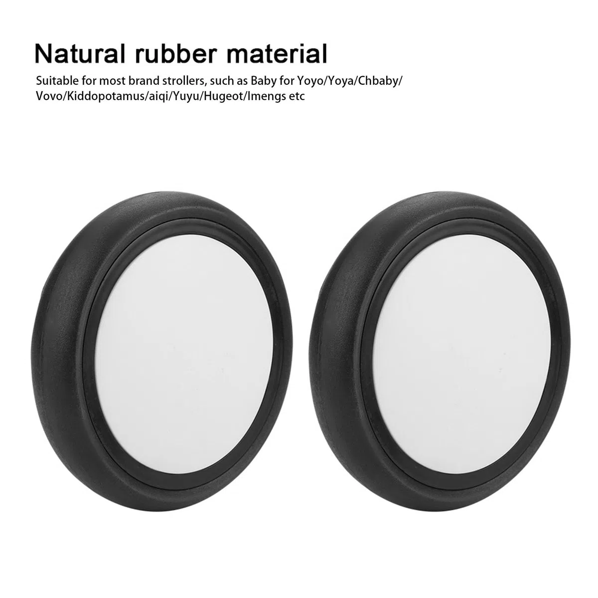 Ruota per passeggini per bambini Zenithaur, ruote in gomma universale per passeggini per bambini Accessori anteriori/posteriori con strumenti (Un paio di ruote posteriori)