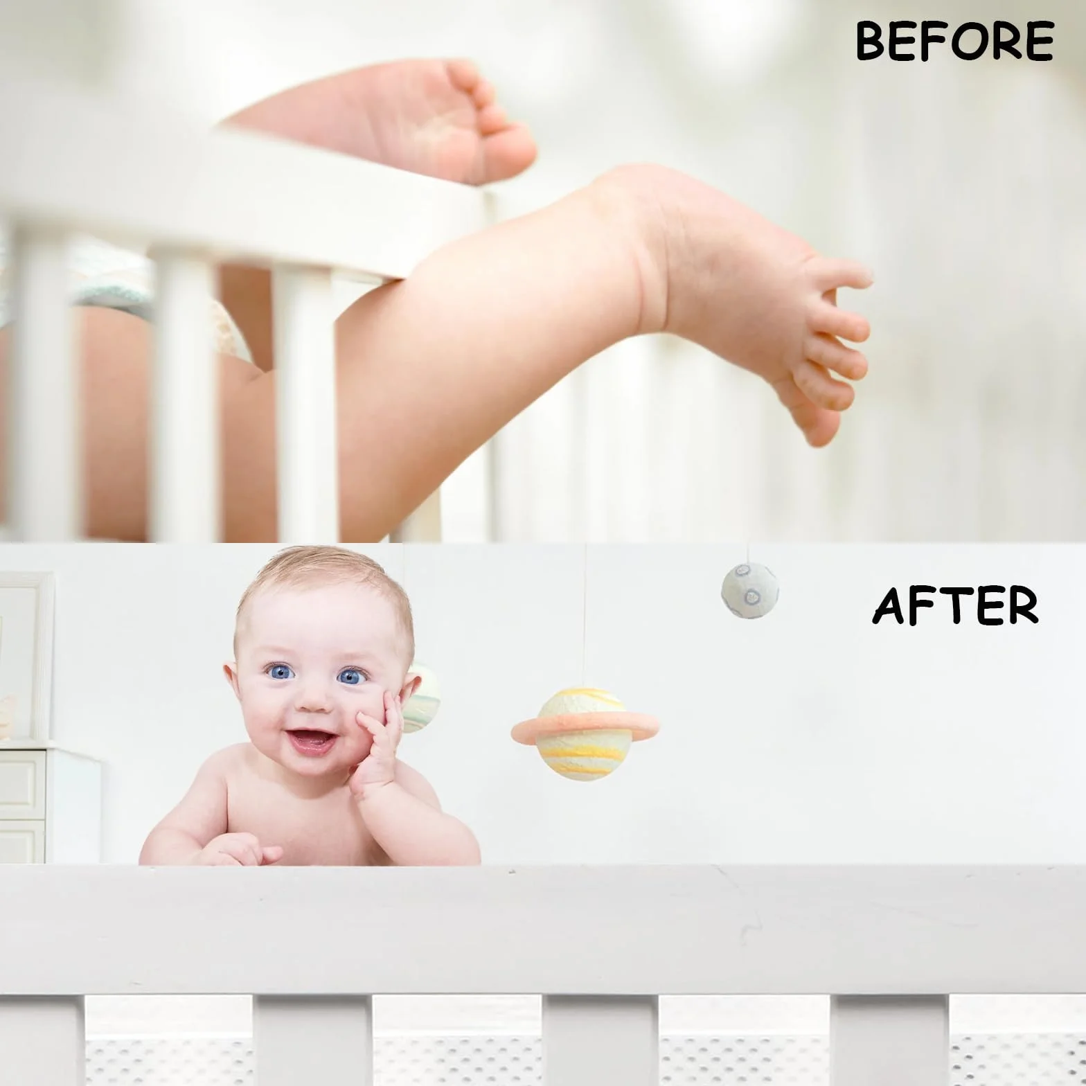 Paracolpi Lettino,2 Pezzi Paraurti in Rete Traspirante a Circolazione d'Aria,4 Lati Paraurti COT Baby Protezione,Regolabile Rimovibile,Lavabile -340cmx30cm + 160cmx30cm (Stella Bianca)