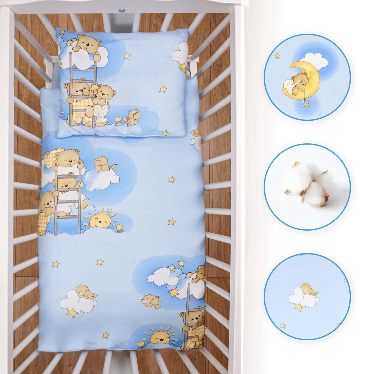 Baby Comfort Piumino e Cuscino, 2 pezzi, set di biancheria da letto per lettino, culla (12 mesi+)