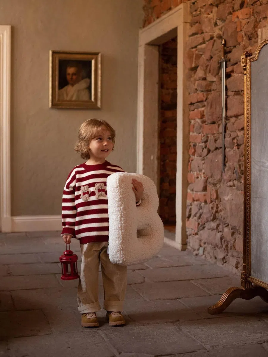 Cuscino a forma di lettera, 26 cuscini in peluche con lettere inglesi, morbidi cuscini decorativi, per la cameretta dei bambini (M)