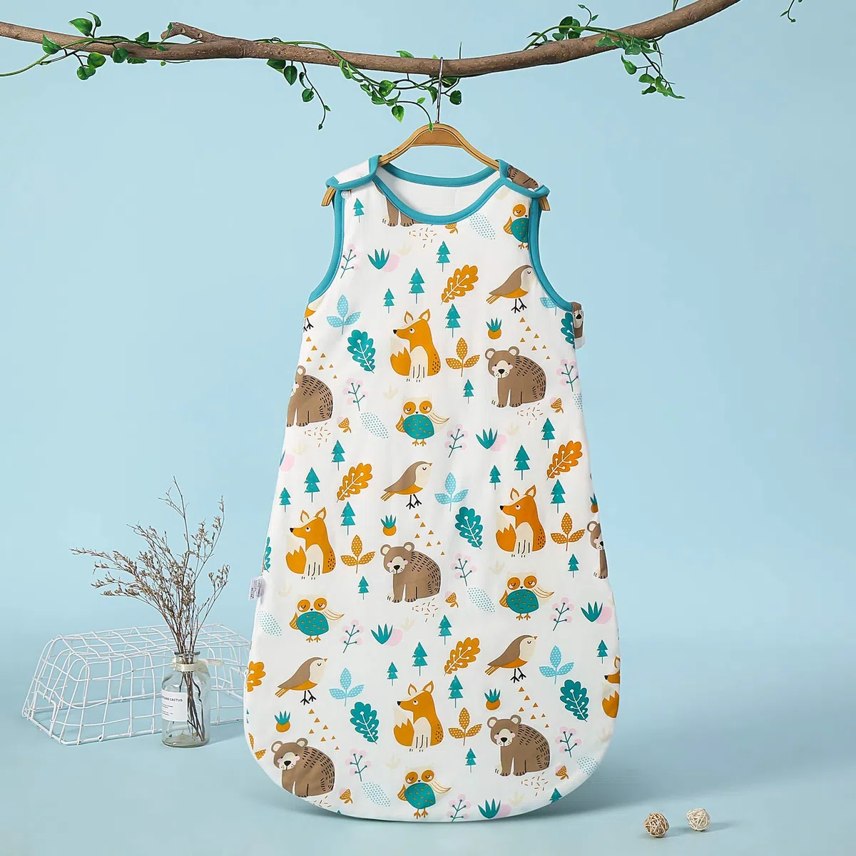 Mosebears Mosbears Sacco nanna invernale per bambini, 2,5 Tog, 100% cotone, diverse dimensioni dalla nascita fino a 24 mesi, adatto per tutto l'anno
